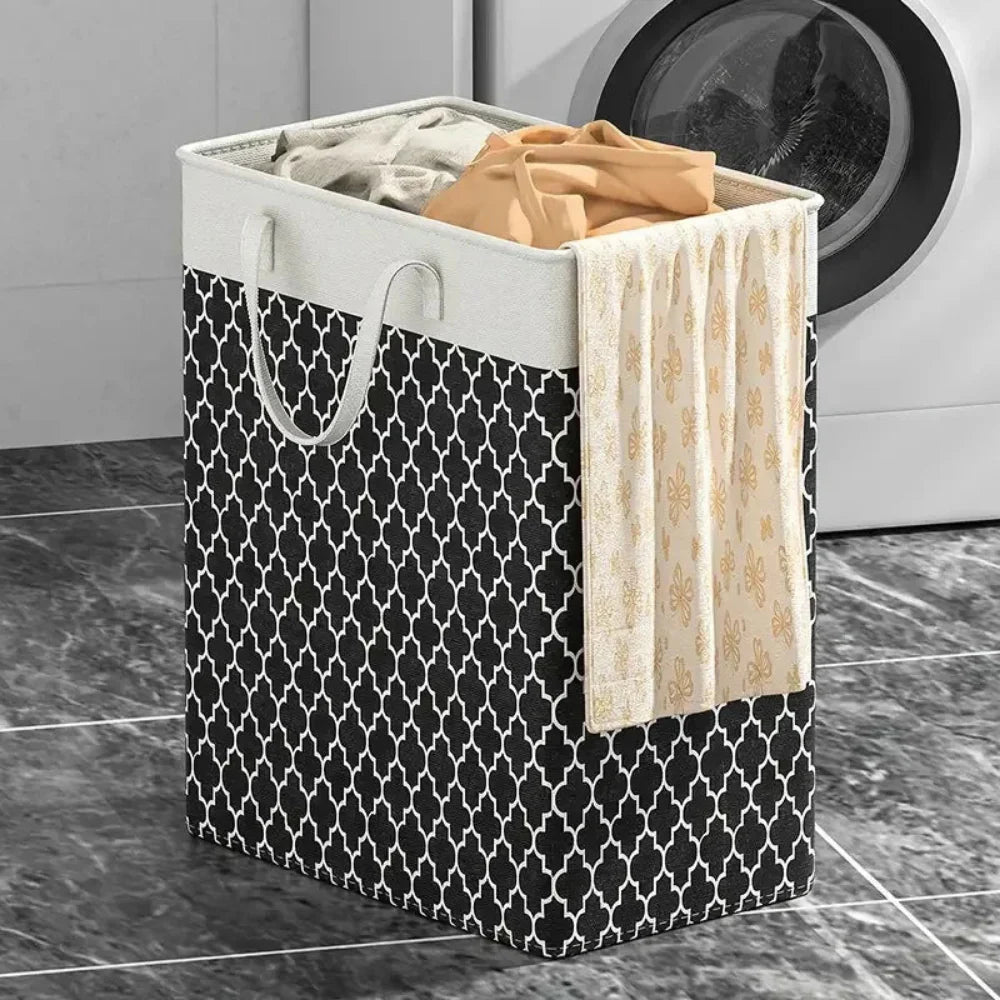Wasmand 75L Opvouwbaar Waterdicht – Grote Stoffen Waszak met Handvatten