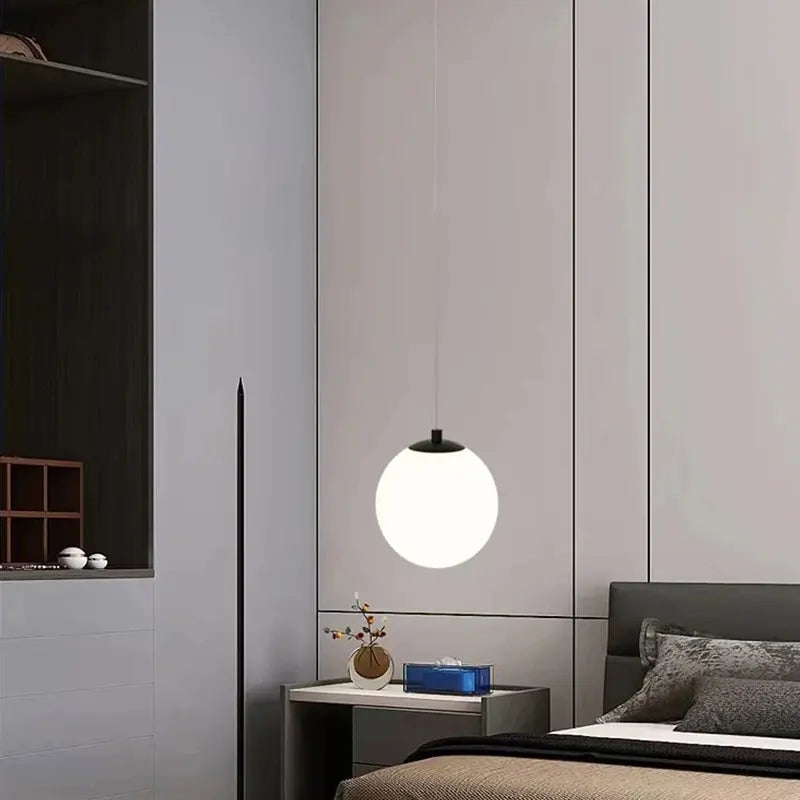 Hanglamp Luna Glazen Bol – Nordic Pendant met 1 of 2 Bollen