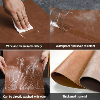 Placemats Dubbelzijdig Leerlook Antislip – Hittebestendige Placemats, Set van 4 of 6