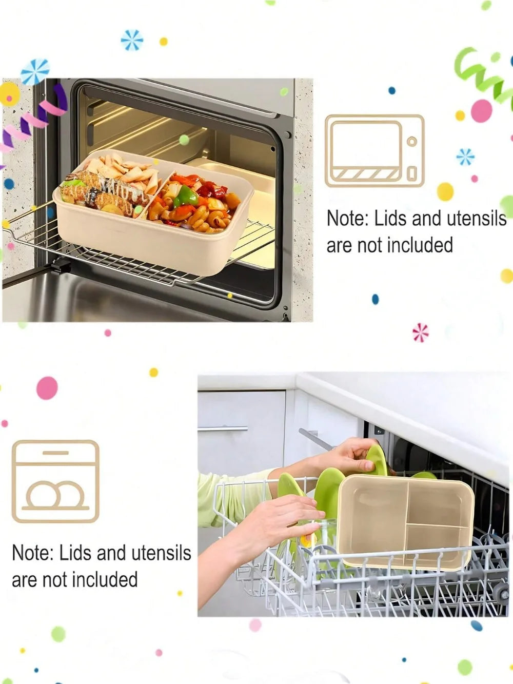 Bento Lunchbox 4 Vakken met Bestek – Lekvrije Broodtrommel voor Werk & School