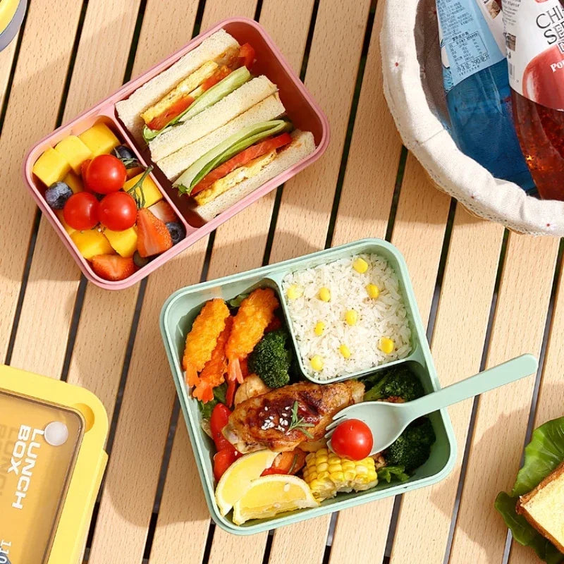 Bento Lunchbox Lekvrij met Bestek – Magnetron- & Vaatwasbestendig, 850 of 1100 ml