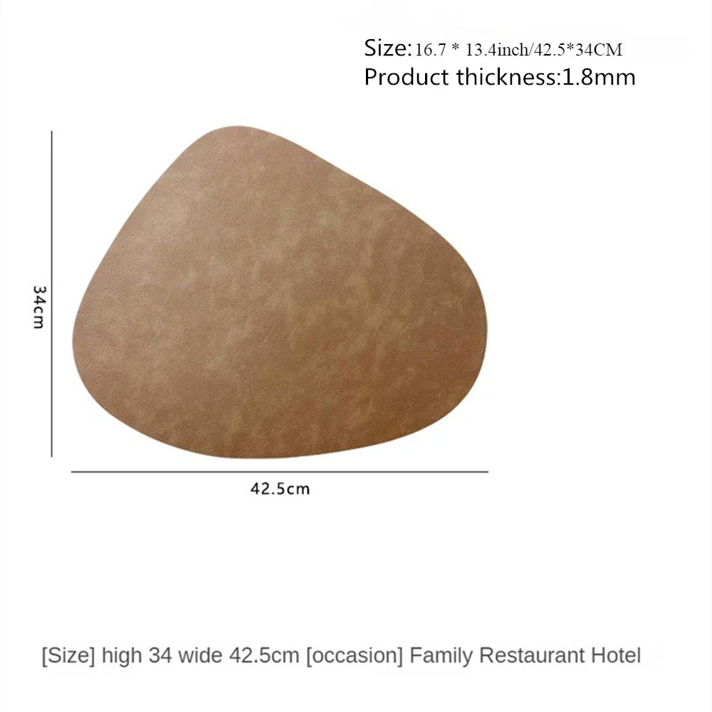 Placemats Dubbelzijdig Leerlook Antislip – Hittebestendige Placemats, Set van 4 of 6