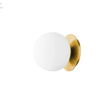 Wandlamp Glazen Bol – Minimalistische Nordic Sconce voor Badkamer & Slaapkamer