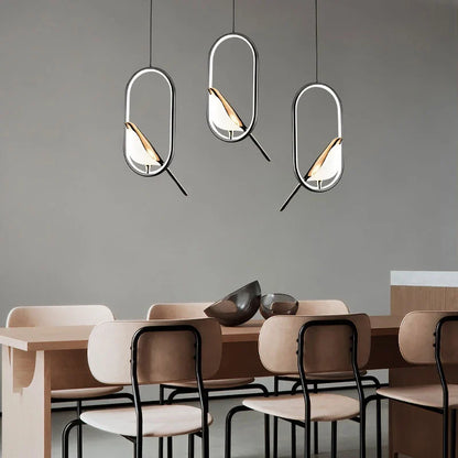 Hanglamp Vogel Design – Moderne Nordic LED Plafondlamp voor Eetkamer & Woonkamer