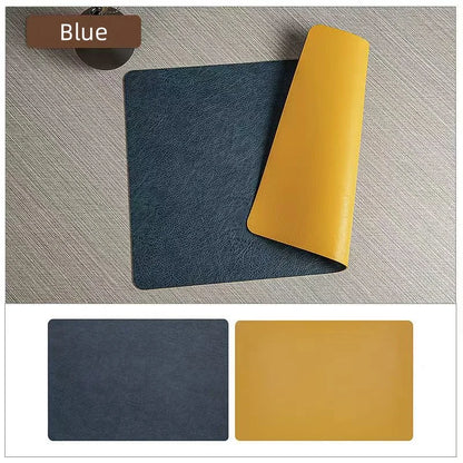 Placemats Dubbelzijdig Leerlook – Hittebestendige Waterdichte Placemats, Set van 4 of 6
