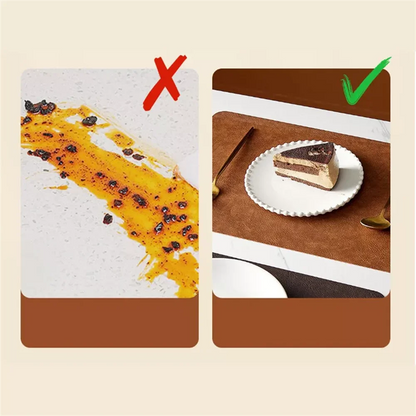 Placemats Dubbelzijdig Leerlook – Hittebestendige Waterdichte Placemats, Set van 4 of 6