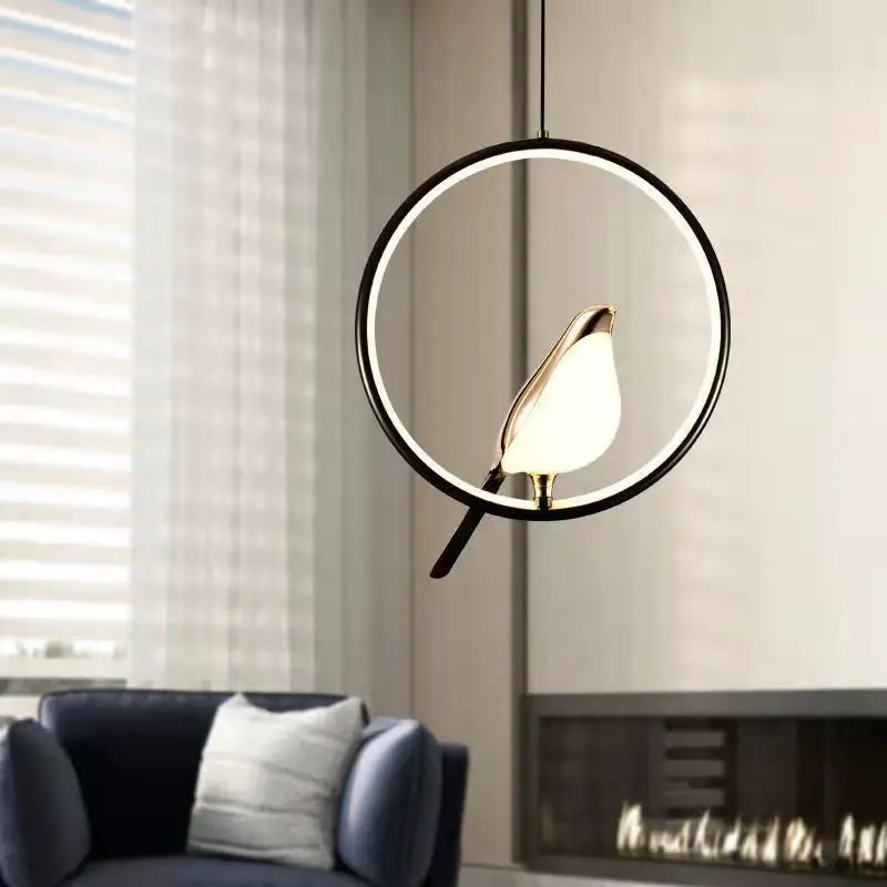 Hanglamp Vogel Design – Moderne Nordic LED Plafondlamp voor Eetkamer & Woonkamer