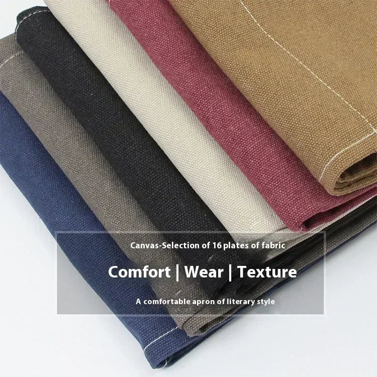 Keukenschort Canvas – Unisex Kookschort voor Koken, BBQ & Werk, Verstelbaar