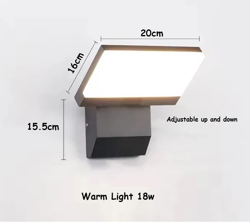 Buitenlamp Wand met Bewegingssensor – IP65 Waterdichte LED Wandlamp voor Gevel
