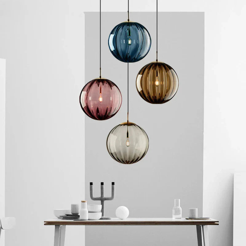 Hanglamp Glasbol Nordic – Kleurrijke Pendant voor Eetkamer & Woonkamer