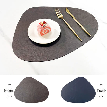 Placemats Dubbelzijdig Leerlook Antislip – Hittebestendige Placemats, Set van 4 of 6