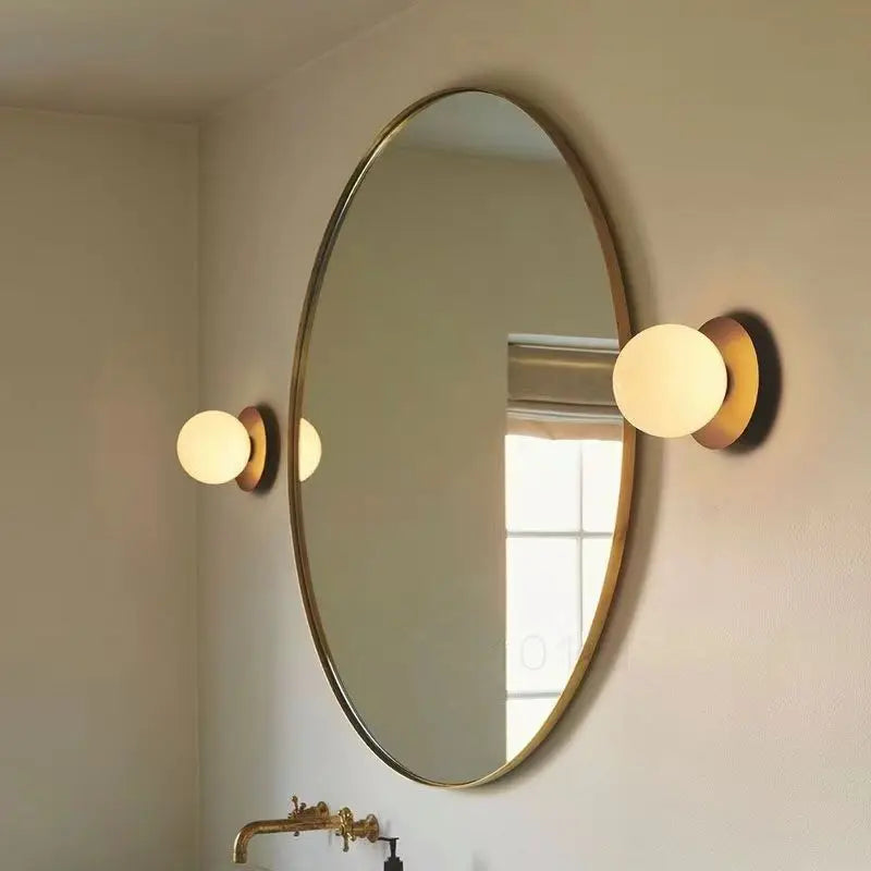 Wandlamp Glazen Bol – Minimalistische Nordic Sconce voor Badkamer & Slaapkamer