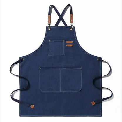 Keukenschort Canvas – Unisex Kookschort voor Koken, BBQ & Werk, Verstelbaar