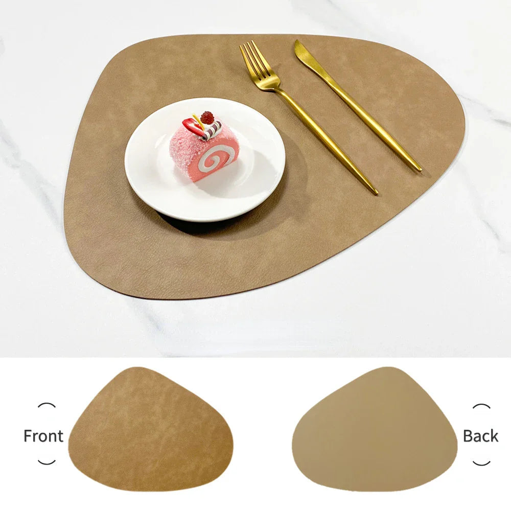 Placemats Dubbelzijdig Leerlook Antislip – Hittebestendige Placemats, Set van 4 of 6