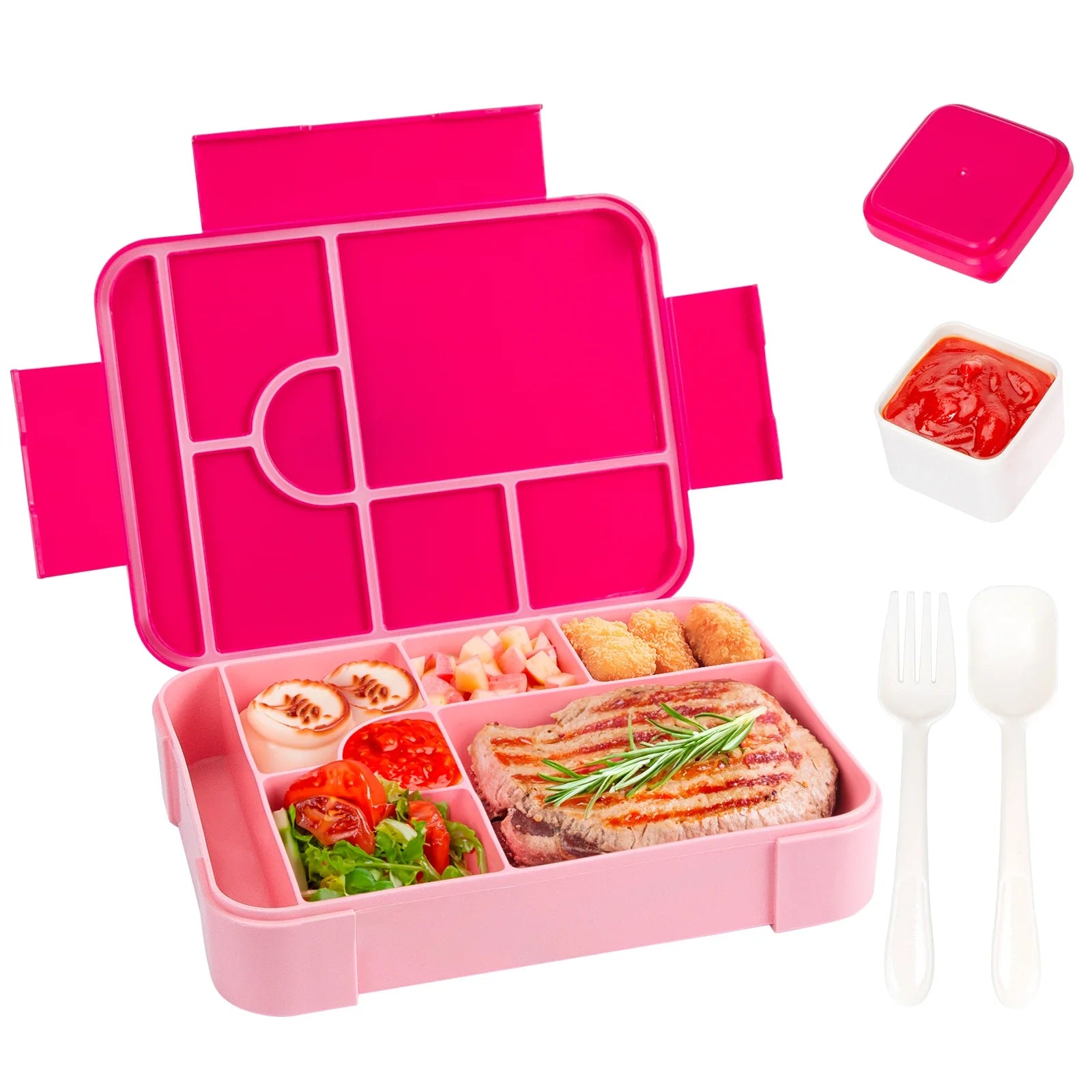 Bento Lunchbox 1330ml Lekvrij – Grote Broodtrommel Magnetronbestendig voor Werk & School