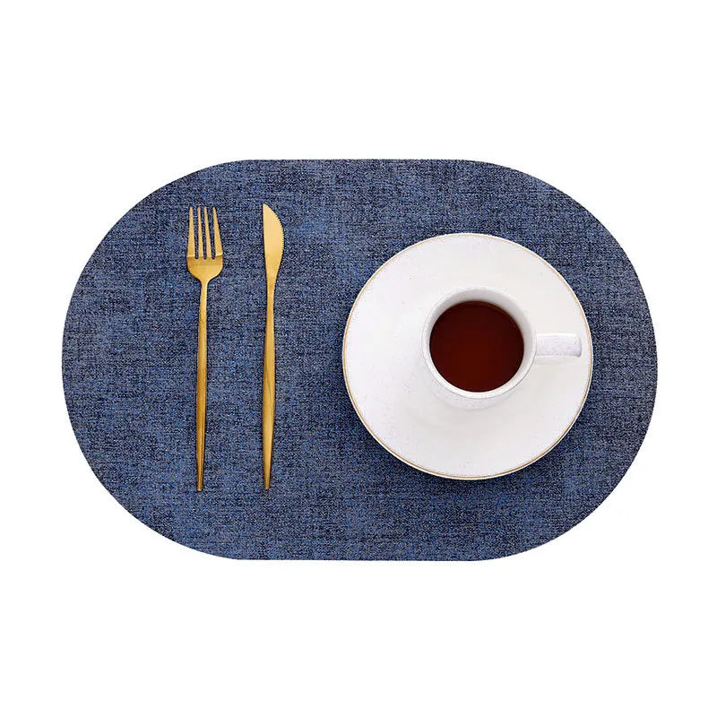 Placemats Ovaal Leerlook Antislip – Hittebestendige Placemats, Set van 4 of 6