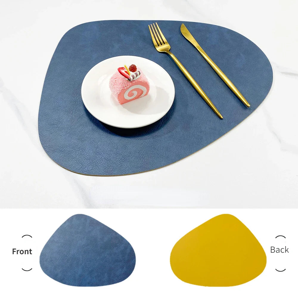 Placemats Dubbelzijdig Leerlook Antislip – Hittebestendige Placemats, Set van 4 of 6