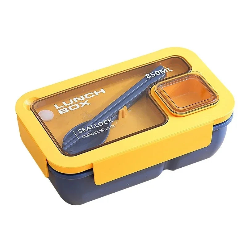 Bento Lunchbox Lekvrij met Bestek – Magnetron- & Vaatwasbestendig, 850 of 1100 ml