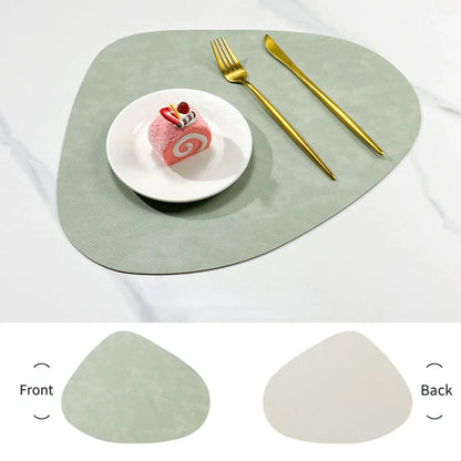 Placemats Dubbelzijdig Leerlook Antislip – Hittebestendige Placemats, Set van 4 of 6