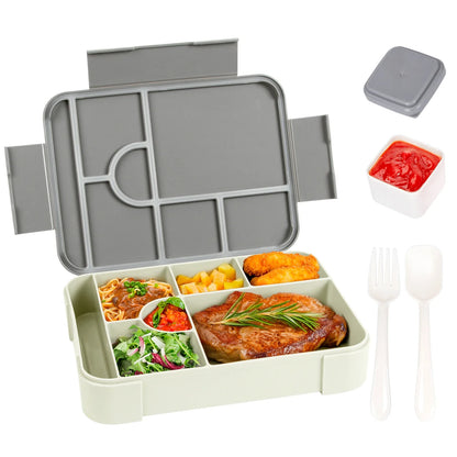 Bento Lunchbox 1330ml Lekvrij – Grote Broodtrommel Magnetronbestendig voor Werk & School