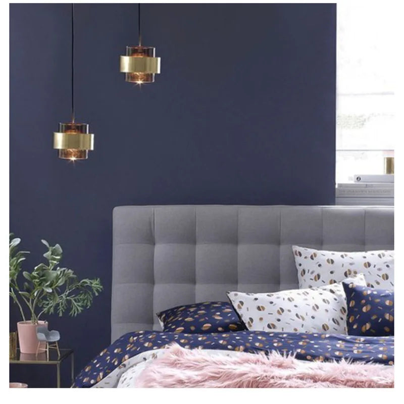 Hanglamp Messing Cilinder – Nordic Glazen Pendant voor Eetkamer