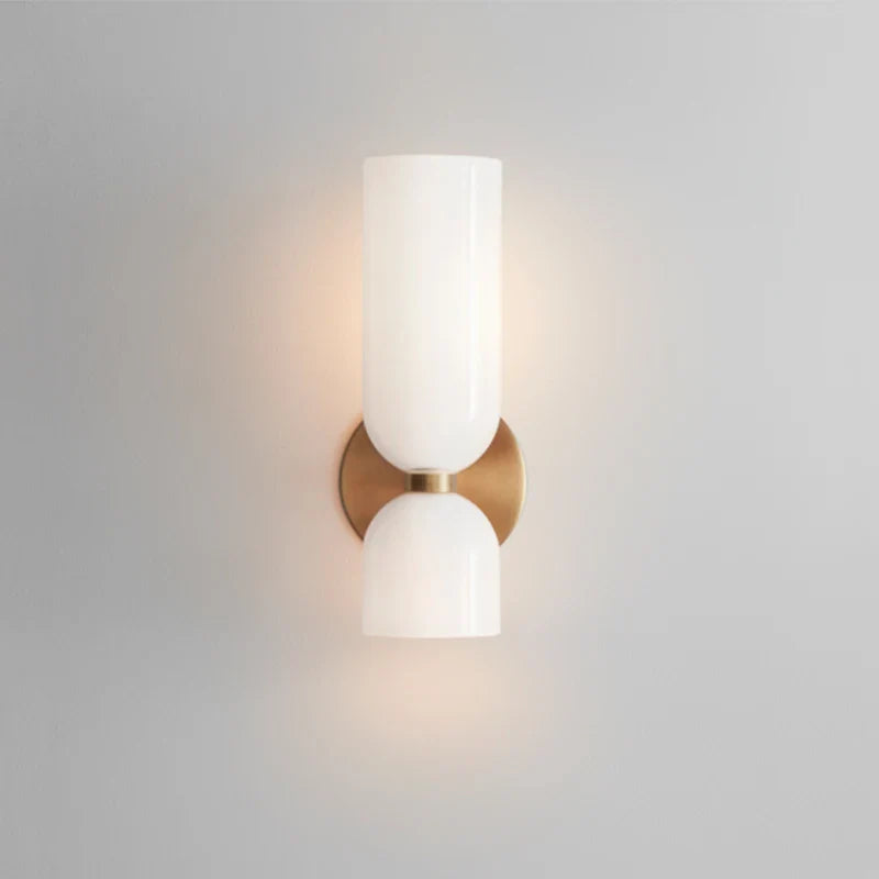Wandlamp Glazen Buis – Nordic Sconce in Rookglas voor Hal & Slaapkamer