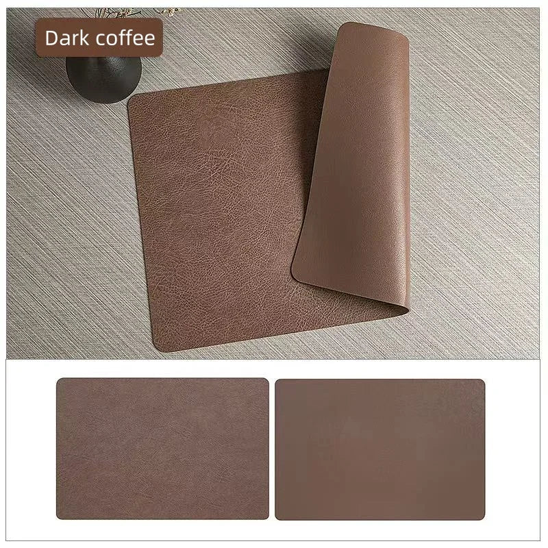 Placemats Dubbelzijdig Leerlook – Hittebestendige Waterdichte Placemats, Set van 4 of 6