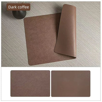 Placemats Dubbelzijdig Leerlook – Hittebestendige Waterdichte Placemats, Set van 4 of 6