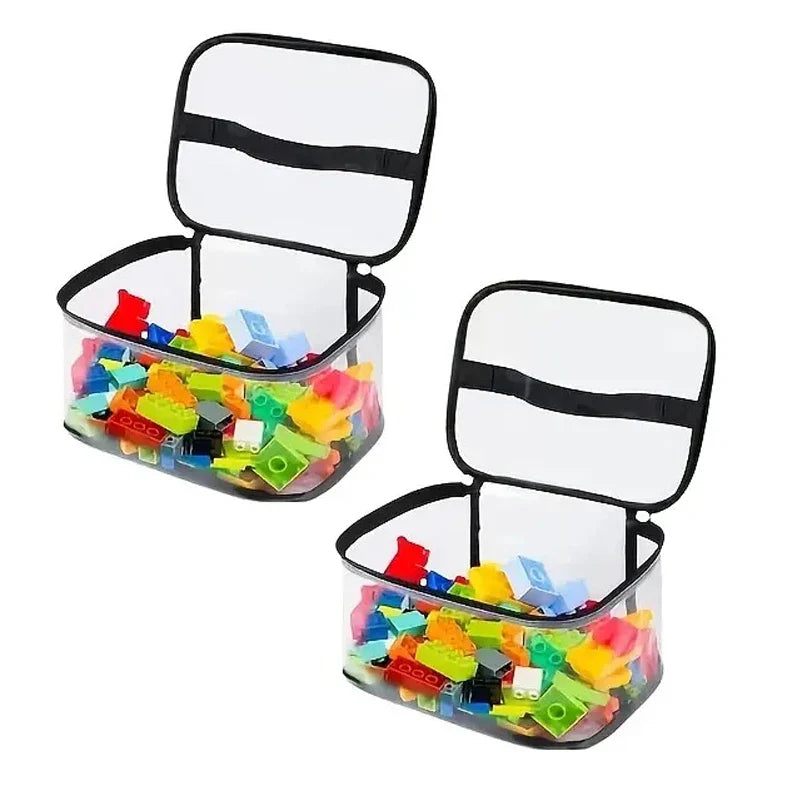 Transparante Opbergzak met Rits – Grote Speelgoed & Opberg Organizer, Set