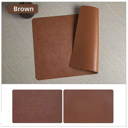 Placemats Dubbelzijdig Leerlook – Hittebestendige Waterdichte Placemats, Set van 4 of 6