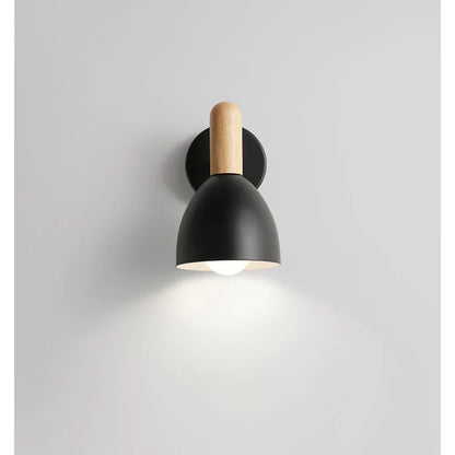 Wandlamp Hout Verstelbaar – Nordic Bedlamp met Draaibare Kap