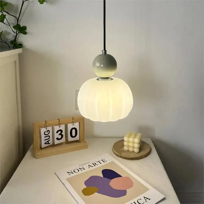 Hanglamp Nordic Pompoen – Moderne LED Plafondlamp voor Eetkamer & Woonkamer