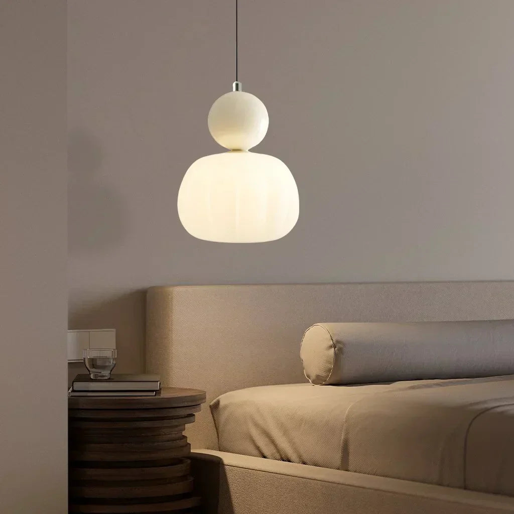 Hanglamp Nordic Pompoen – Moderne LED Plafondlamp voor Eetkamer & Woonkamer