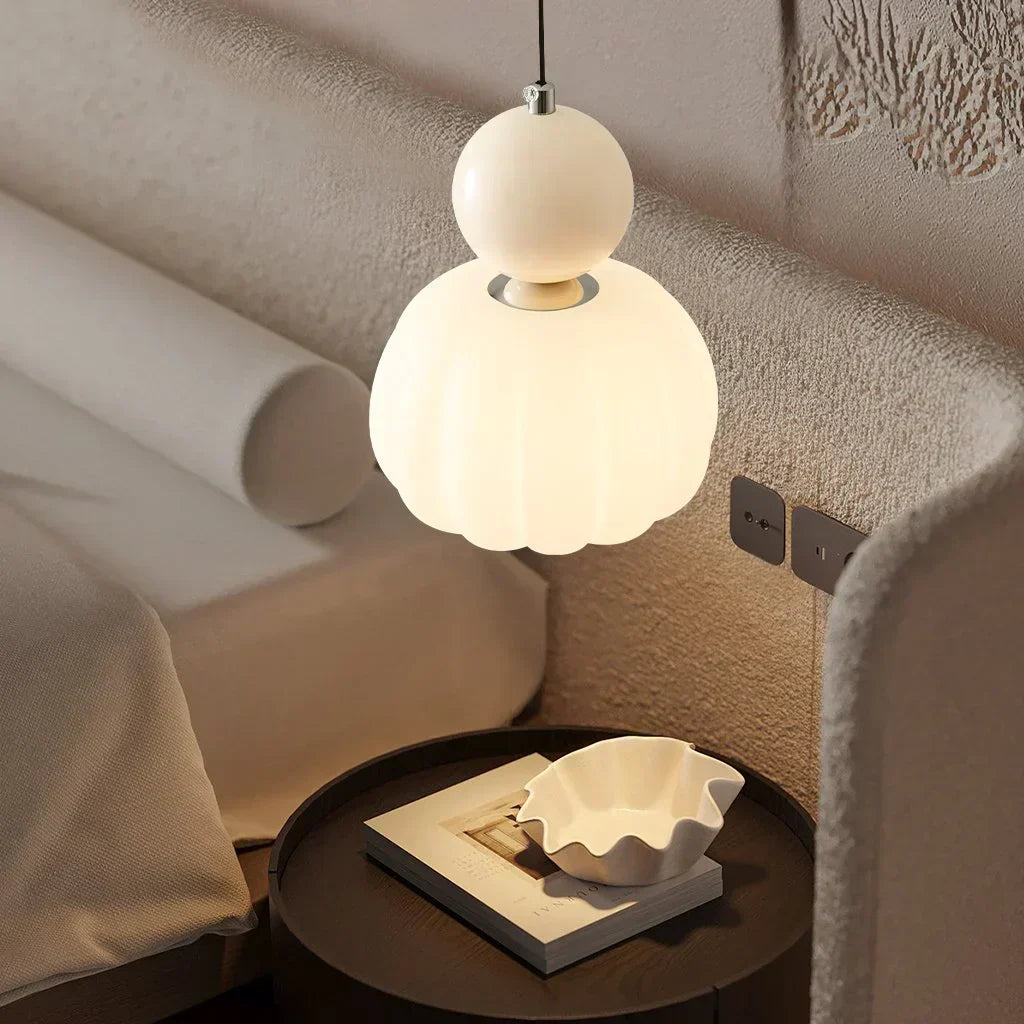 Hanglamp Nordic Pompoen – Moderne LED Plafondlamp voor Eetkamer & Woonkamer