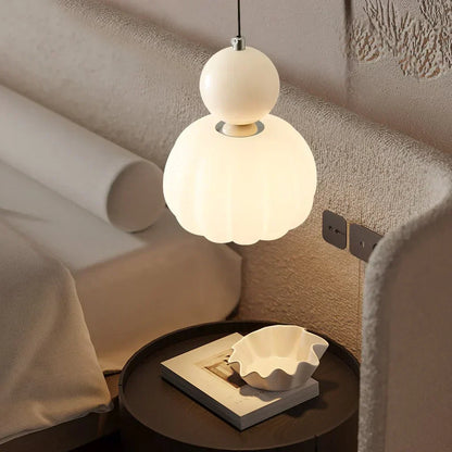 Hanglamp Nordic Pompoen – Moderne LED Plafondlamp voor Eetkamer & Woonkamer