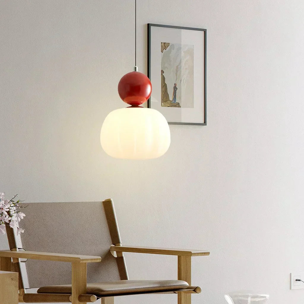 Hanglamp Nordic Pompoen – Moderne LED Plafondlamp voor Eetkamer & Woonkamer