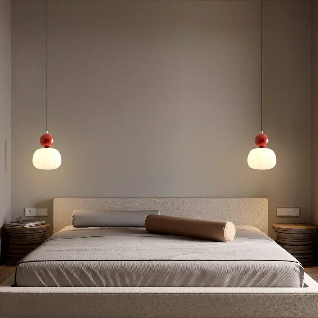 Hanglamp Nordic Pompoen – Moderne LED Plafondlamp voor Eetkamer & Woonkamer