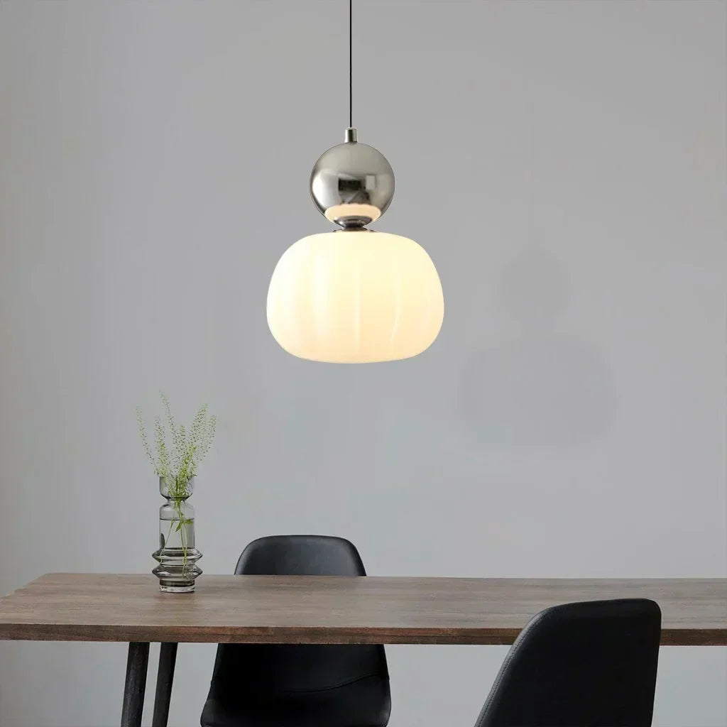 Hanglamp Nordic Pompoen – Moderne LED Plafondlamp voor Eetkamer & Woonkamer
