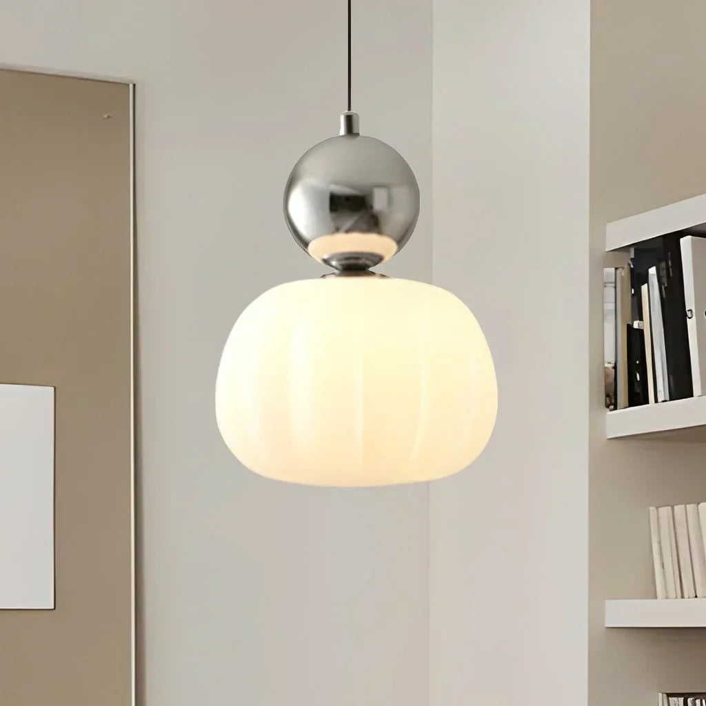 Hanglamp Nordic Pompoen – Moderne LED Plafondlamp voor Eetkamer & Woonkamer
