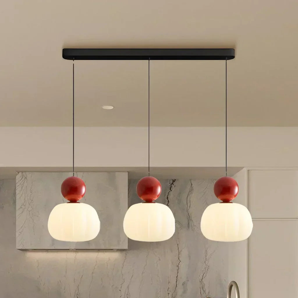 Hanglamp Nordic Pompoen – Moderne LED Plafondlamp voor Eetkamer & Woonkamer