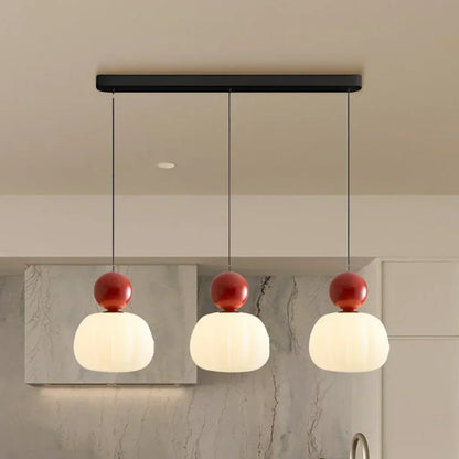 Hanglamp Nordic Pompoen – Moderne LED Plafondlamp voor Eetkamer & Woonkamer