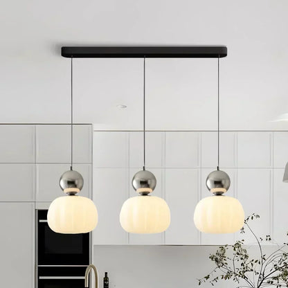 Hanglamp Nordic Pompoen – Moderne LED Plafondlamp voor Eetkamer & Woonkamer