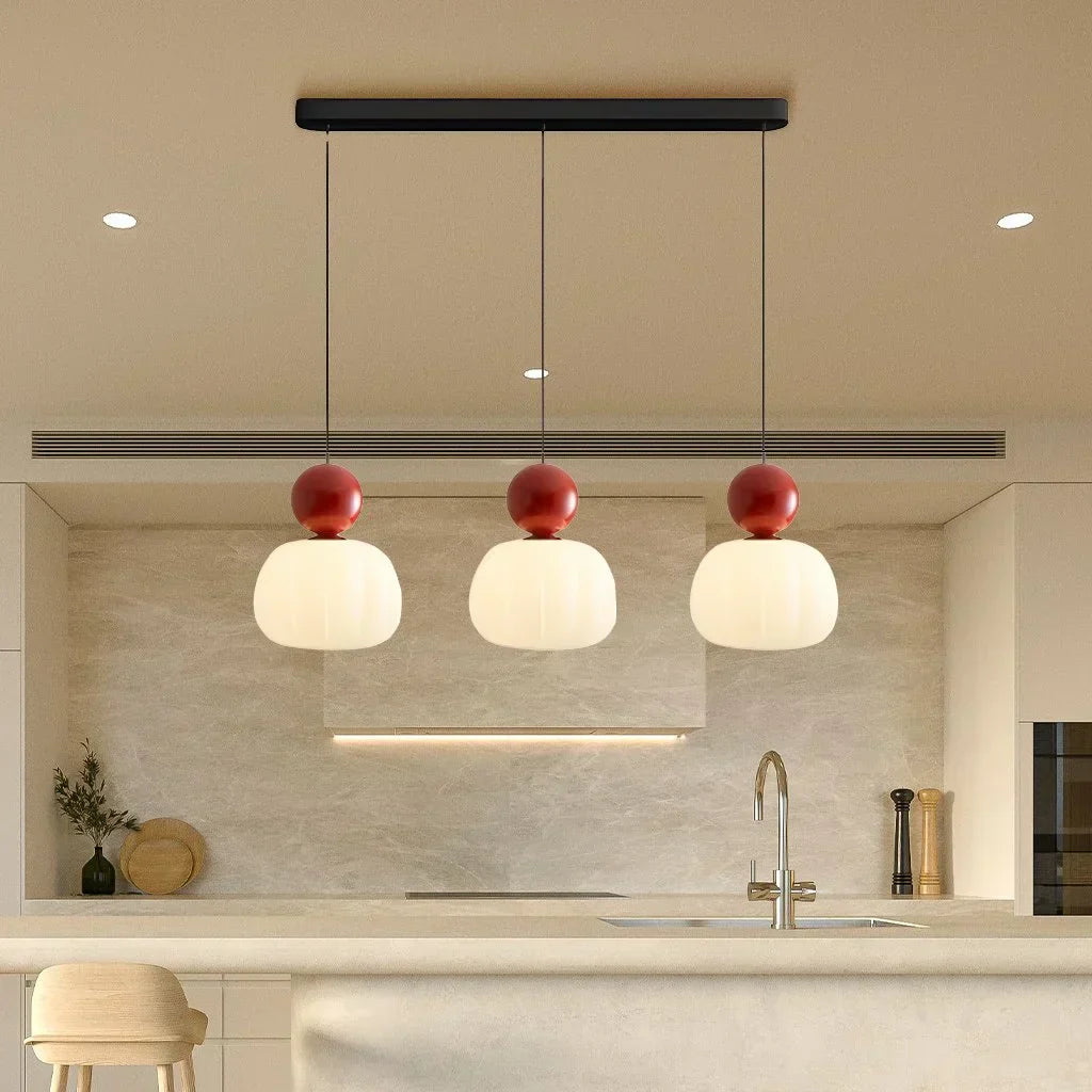 Hanglamp Nordic Pompoen – Moderne LED Plafondlamp voor Eetkamer & Woonkamer