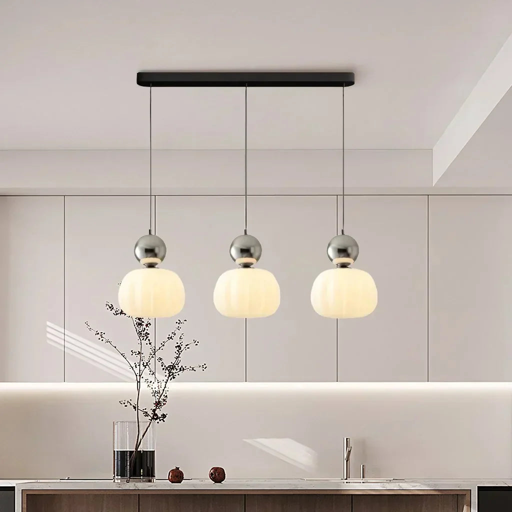 Hanglamp Nordic Pompoen – Moderne LED Plafondlamp voor Eetkamer & Woonkamer