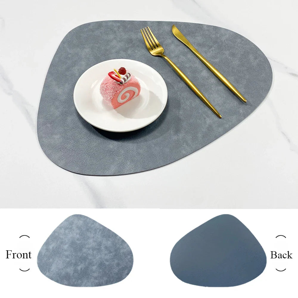 Placemats Dubbelzijdig Leerlook Antislip – Hittebestendige Placemats, Set van 4 of 6