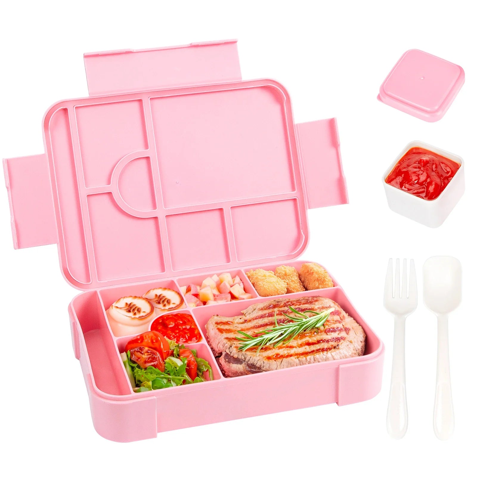 Bento Lunchbox 1330ml Lekvrij – Grote Broodtrommel Magnetronbestendig voor Werk & School