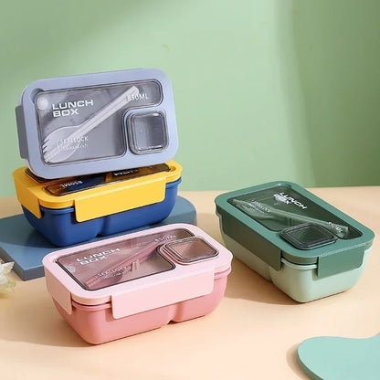 Bento Lunchbox Lekvrij met Bestek – Magnetron- & Vaatwasbestendig, 850 of 1100 ml