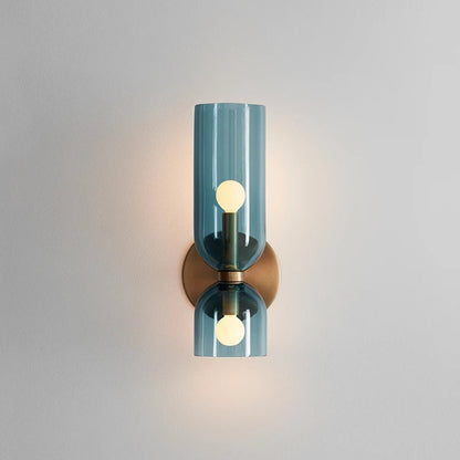 Wandlamp Glazen Buis – Nordic Sconce in Rookglas voor Hal & Slaapkamer