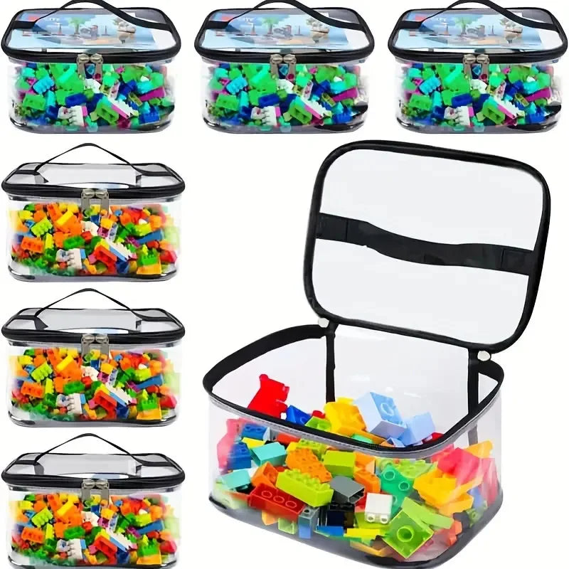 Transparante Opbergzak met Rits – Grote Speelgoed & Opberg Organizer, Set