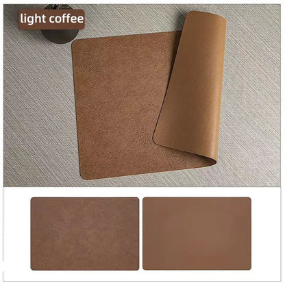 Placemats Dubbelzijdig Leerlook – Hittebestendige Waterdichte Placemats, Set van 4 of 6